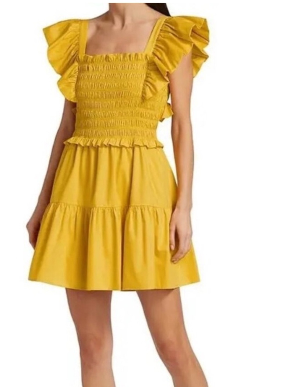 Sea New York Mini Dress Women’s Small Wo Gladys Smocked Ruffled B4